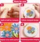 6PCS Flower Cross Stitch Kits for Beginners DIY Embroidery Kit for Kids Adults Christmas New Year Birthday Gift Needlepoint Patterns with 2 Embroidery Hoops Craft Supplies